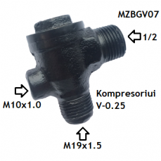 Обратный клапан для компрессора. Запасная часть - Для компрессора V-0.25 (MZBGV07)
