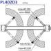 Подъемник двухстоечный электрогидравлический (3-ступенчатые задние лапы) (PL402D3380V)