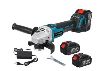 Bezsuku akumulatora leņķa slīpmašīna + 2 x 18V akumulatori (dril-2004)