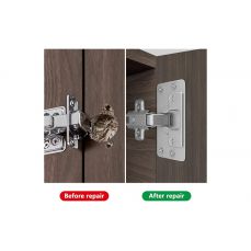 Ремонтная пластина для петель из нержавеющей стали для корпусной мебели 2шт. (al-me5894)