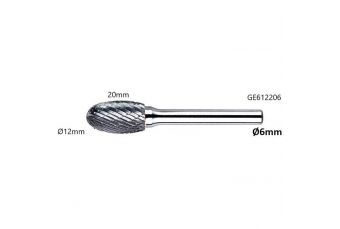 Frēze ciets metāls E ovāls - Ø12 x 20mm(GE612206)
