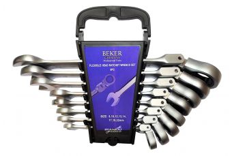 Sprūdrata uzgriežņu atslēgu komplekts 8d., 8-22mm, Cr-V (BR-8D-8-22K)