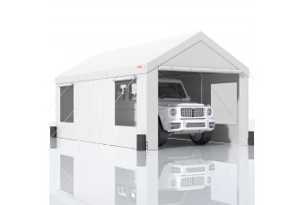 Навес для автомобиля 3.7х6м (белый)  (vev-4e49)