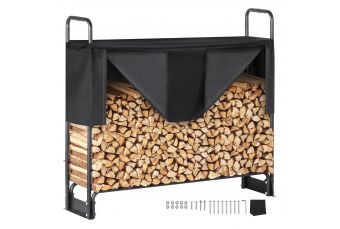 Уличный стеллаж для дров с крышкой 132x36x117см (vev-b551)