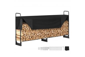 Уличный стеллаж для дров с крышкой 256x36x117см (vev-3787)