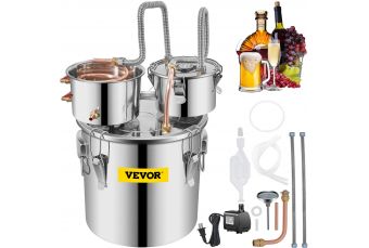 8.5Gal Home Use Moonshine Still Brewing Stainless Steel Water Wine Alcohol Double Keg (vev-b2e6)