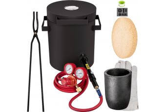 Пропановая плавильная печь с графитовым тиглем (4 кг): идеальный инструмент для металлического литья (vev-27a2)